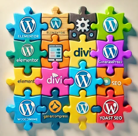 image puzzle pour dire que WordPress : La plateforme qui s'adapte à vos besoins grâce à une bibliothèque de plugins infinie